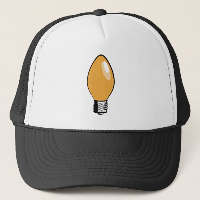 Casquette Lumière orange d'arbre de Noël (Devant)
