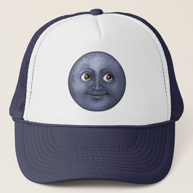 Casquette Lune bleu foncé - Emoji (Devant)