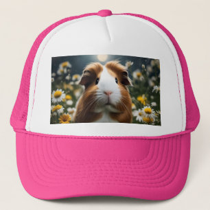 Casquette Lune De Cochon Et Marguerites Brown Et Blanche,