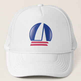 Casquette Lune de Sailing_Pontoon Racing_Blue de catamaran