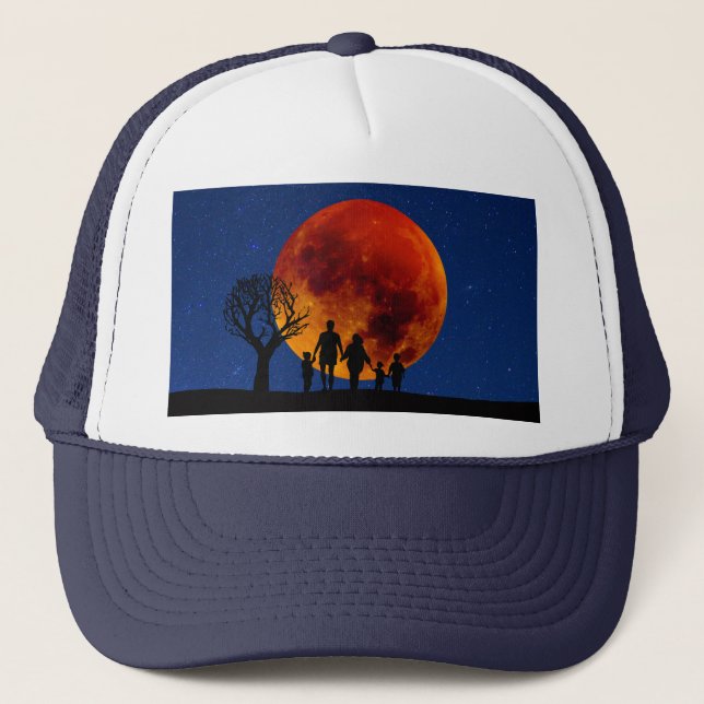 Casquette Lune de sang Lunaire Famille Eclipse (Devant)