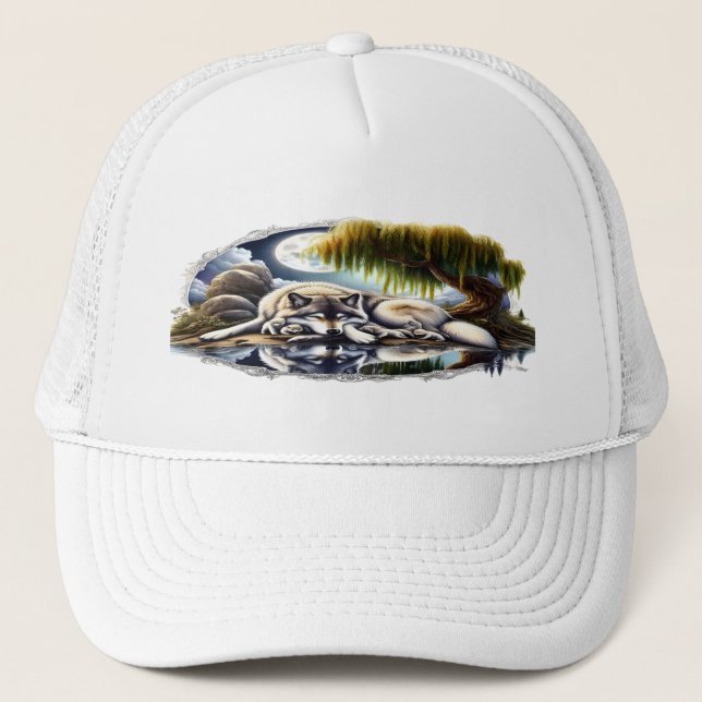 Casquette Lune Sérénité Un Loup Slumpteur (Devant)