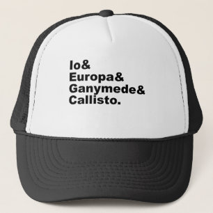 Casquette Lunes de Galilée   Io Europa Ganymede Callisto