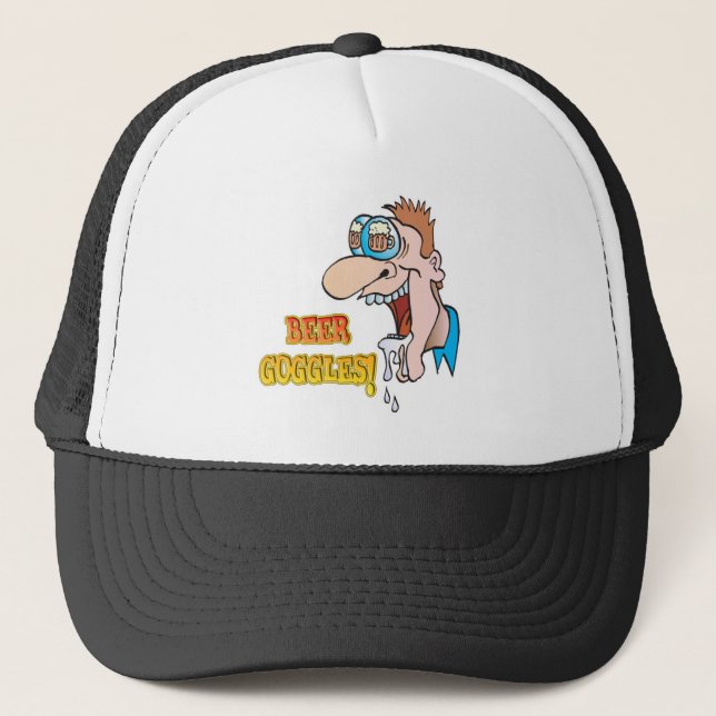 Casquette LUNETTES DE BIÈRE dessin drôle de boisson (Devant)