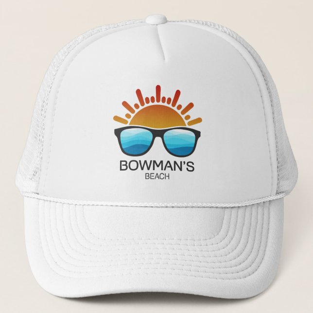 Casquette Lunettes de soleil de Bowman's Beach Floride (Devant)