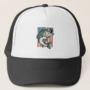 Casquette Lunettes de soleil de pêche à la basse patriotique