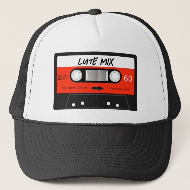Casquette Lute Mixtape Retro Rouge Vintage Bande (Devant)