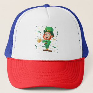 Casquette Lutin buvant de la bière St. Patrick's Day