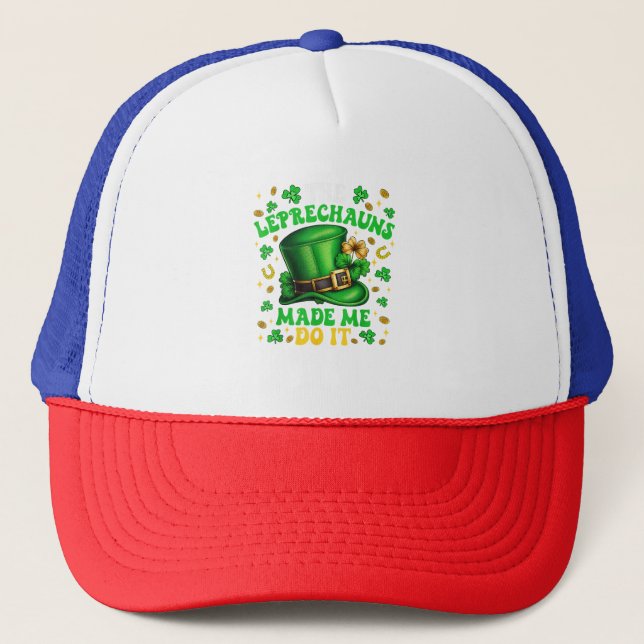 Casquette Lutins du Trèfle M'ont Fait Faire Ça St Patrick's  (Devant)