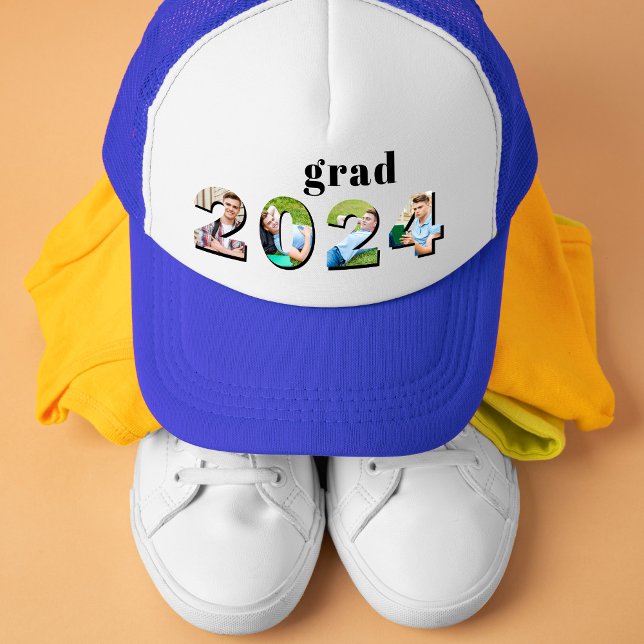 Casquette Lycée De Classe De 2024 Photo Graduation (Senior High School Class Of 2024 Photo Graduation Trucker Hat)