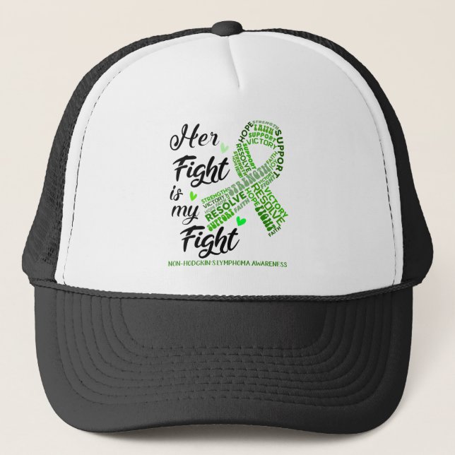 Casquette Lymphome de non-Hodgkin Son combat est notre comba (Devant)