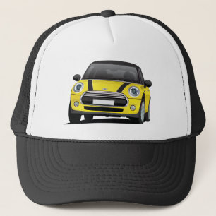 Casquette M Cooper S, jaune avec bandes noires
