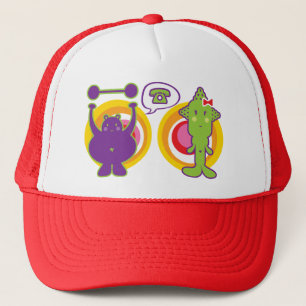 Casquette M. Purple & Miss Green Cute Caractère de dessin an