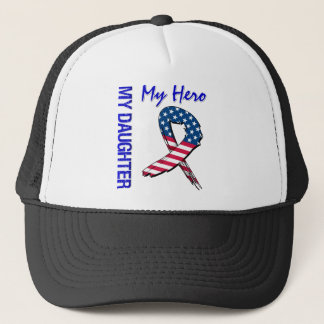 Casquette Ma fille mon ruban grunge patriotique de héros