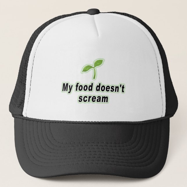 Casquette Ma nourriture ne crie pas pour un régime alimentai (Devant)