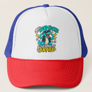 Casquette Ma tête me fait mal mais je suis courageux T-Rex R