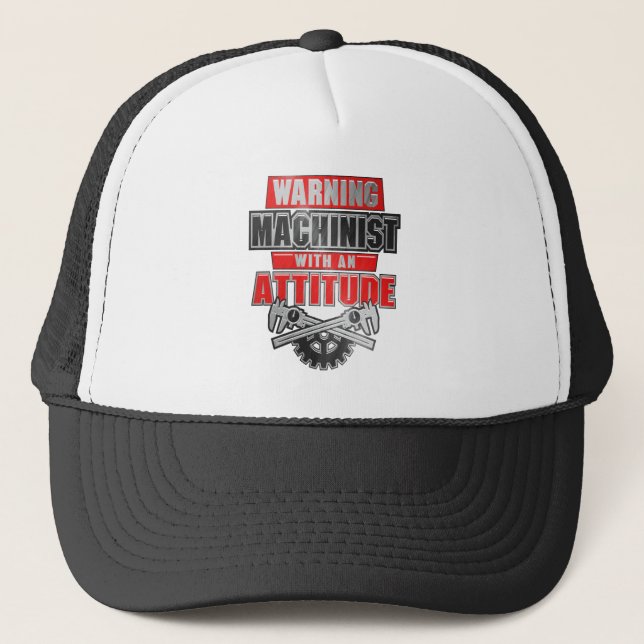 Casquette Machiniste Avec Une Attitude Ingénieur Mécanique (Devant)