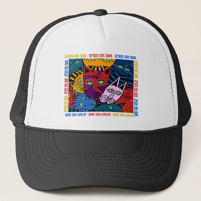 Casquette Madame folle de chat (Devant)