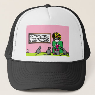 Casquette Madame folle de chat à la maison