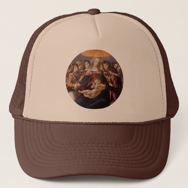 Casquette Madone et Enfant avec des Anges par Sandro Bottice (Devant)