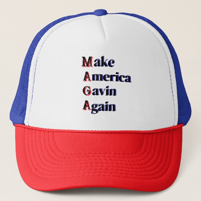 Casquette MAGA | Rendre l'Amérique Gavin à nouveau drôle de  (Devant)