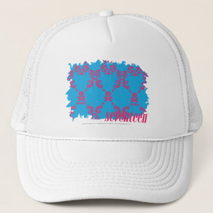 Casquette Magenta-Aqua 4 de damassé