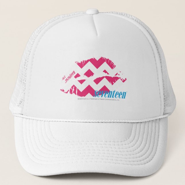 Casquette Magenta de zigzag (Devant)