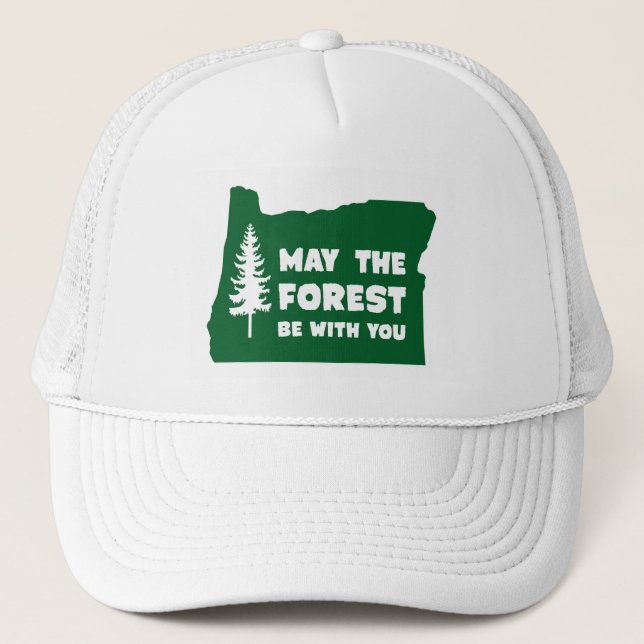 Casquette Mai la forêt soit avec vous l'Orégon (Devant)