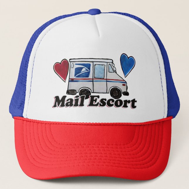 Casquette Mail Escort Funny Mail Carrier Postal Worker (Devant)