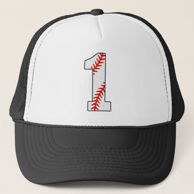 Casquette Maillot de Baseball Numéro 1 (Devant)