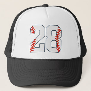 Casquette Maillot de Baseball Numéro 28