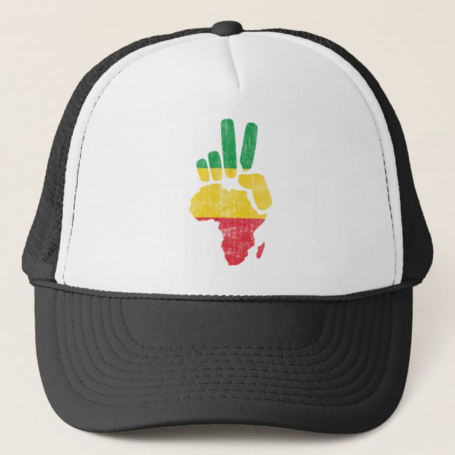 Casquette main de paix du Darfour Afrique (Devant)