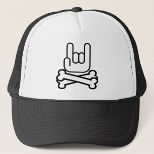 Casquette Main de roche avec des os croisés