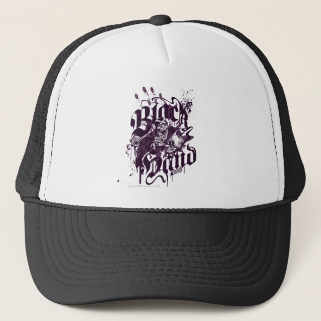 Casquette Main noire - Collage violet (Devant)