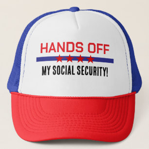 Casquette Mains de ma sécurité sociale Rouge Blanc Bleu