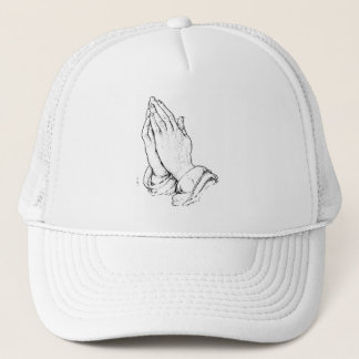 Casquette mains de prière/blanc