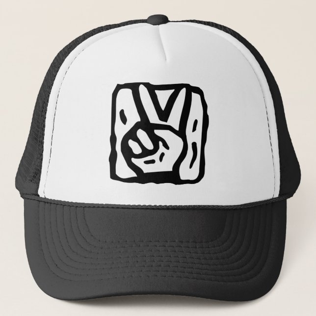 Casquette Mains de signe de paix (Devant)