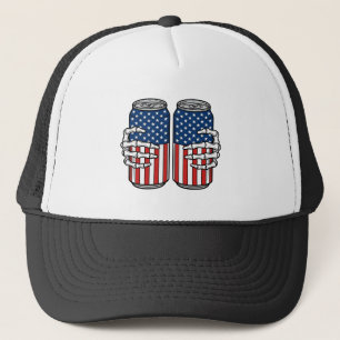 Casquette Mains de squelette patriotiques vintage tenant des