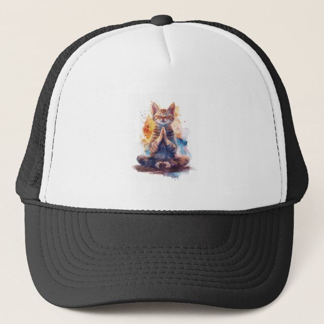 Casquette Maître de Yoga Félin (Devant)