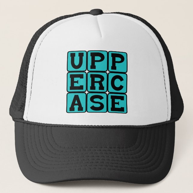 Casquette Majuscules, Style de lettrage (Devant)