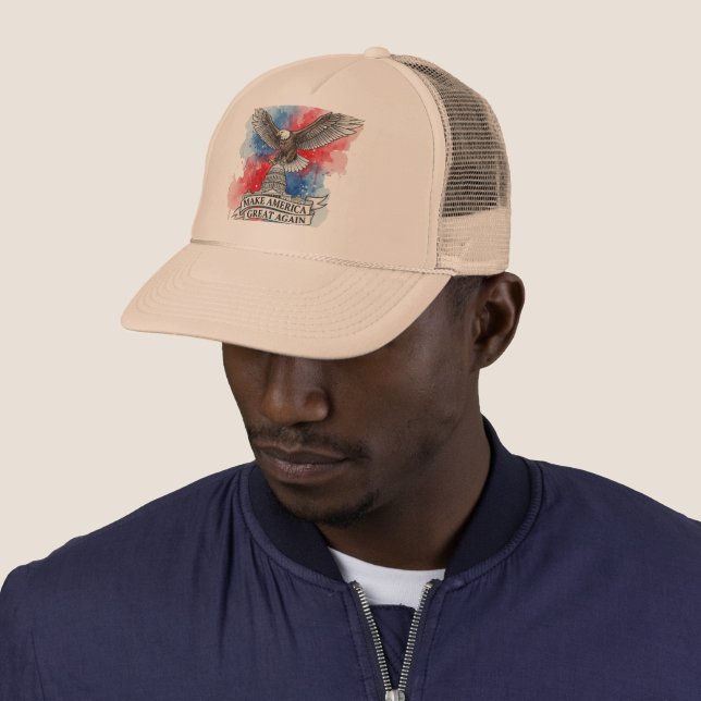 Casquette Make America Great Again Bold Eagle Art Cap (En situation)