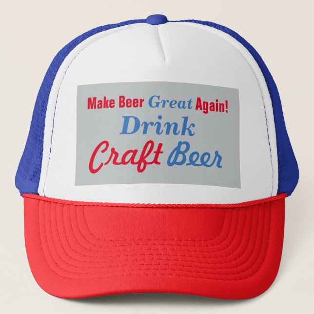 Casquette Make Beer Great Again- Grey (Devant)