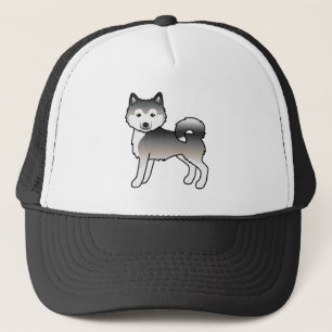 Casquette Malamute d'Alaska gris Chien de dessin animé migno