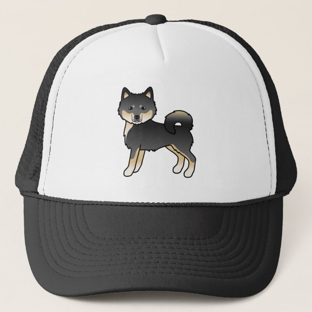 Casquette Malamute d'Alaska noir et feu Chien de dessin anim (Devant)