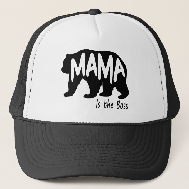 Casquette Mama Bear est le patron (Devant)