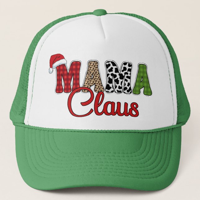 Casquette Mama Claus Plaid Motif-60096 (Devant)