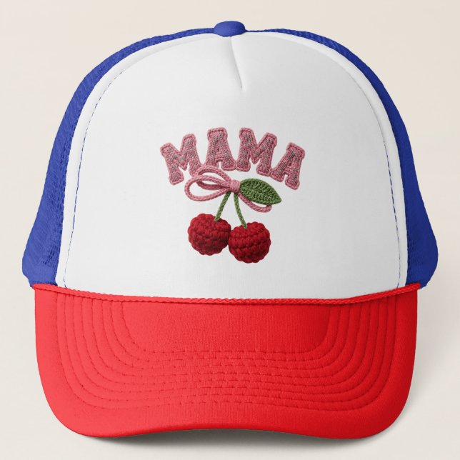 Casquette "Mama" en style brodé – Chapeau "Mama Ch (Devant)
