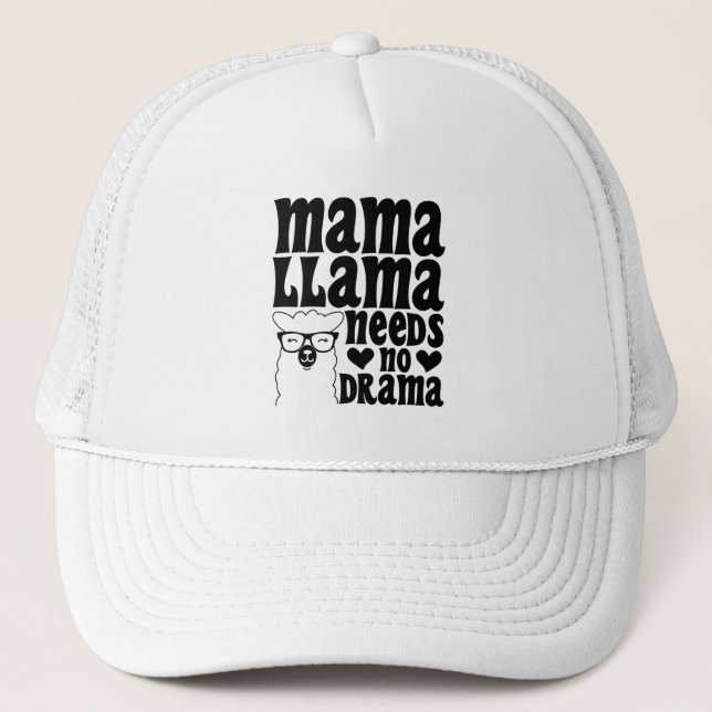 Casquette Mama Llama n'a pas besoin de drame Sarcastique mèr (Devant)