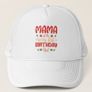 Casquette Mama Of The Berry Birthday Sweet Mom Strawberries