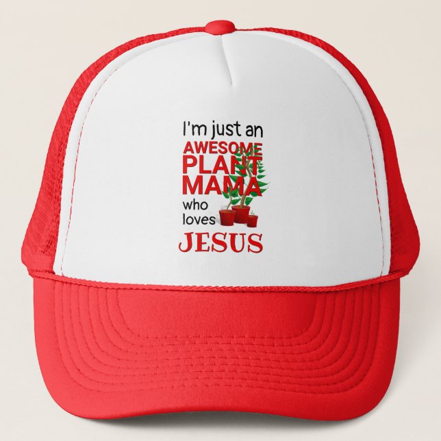 Casquette MAMA, PLANTE INCONTOURNABLE, AIME JÉSUS Baseball (Devant)